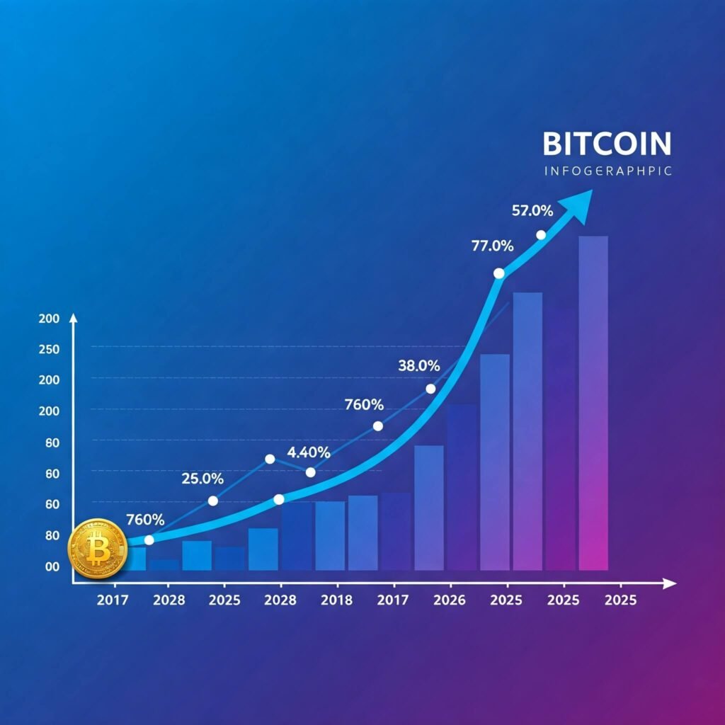 Bitcoin Price Growth 2017-2025