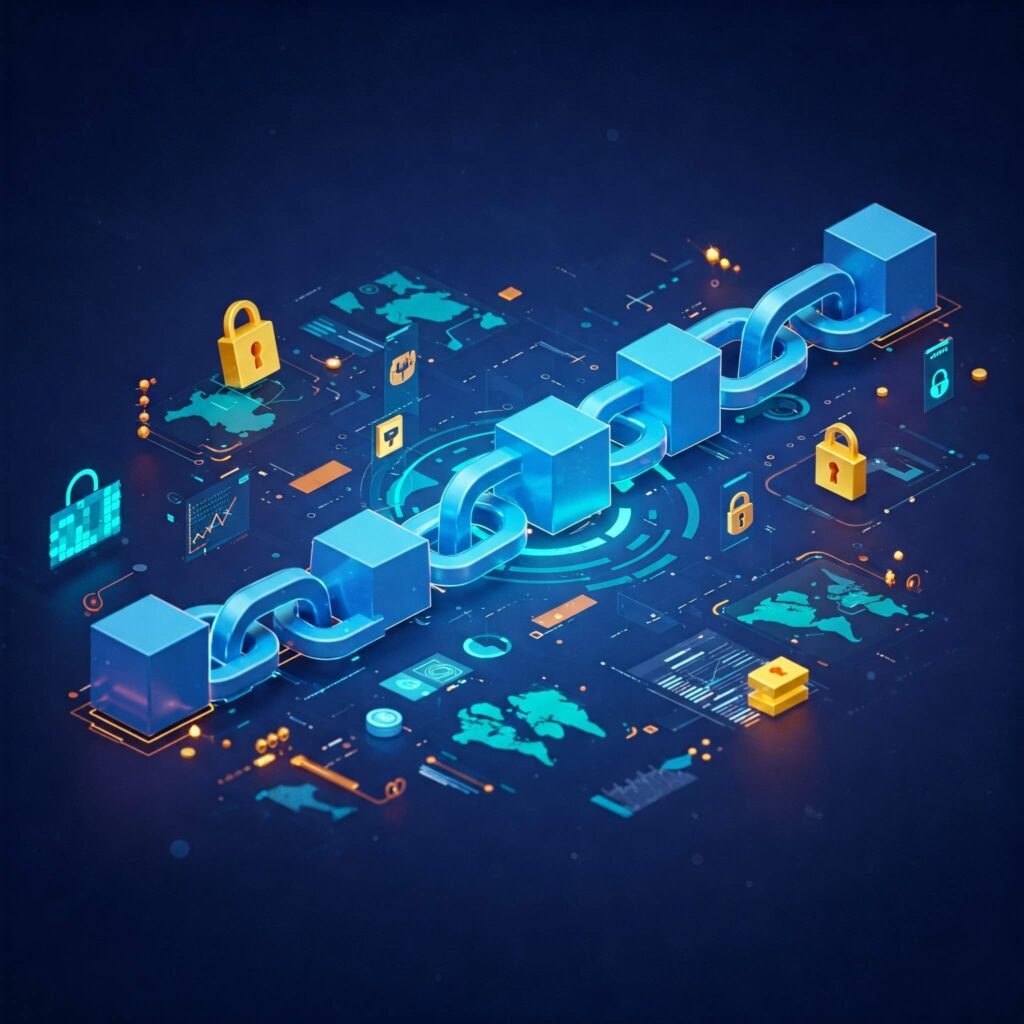 Blockchain Network Illustration