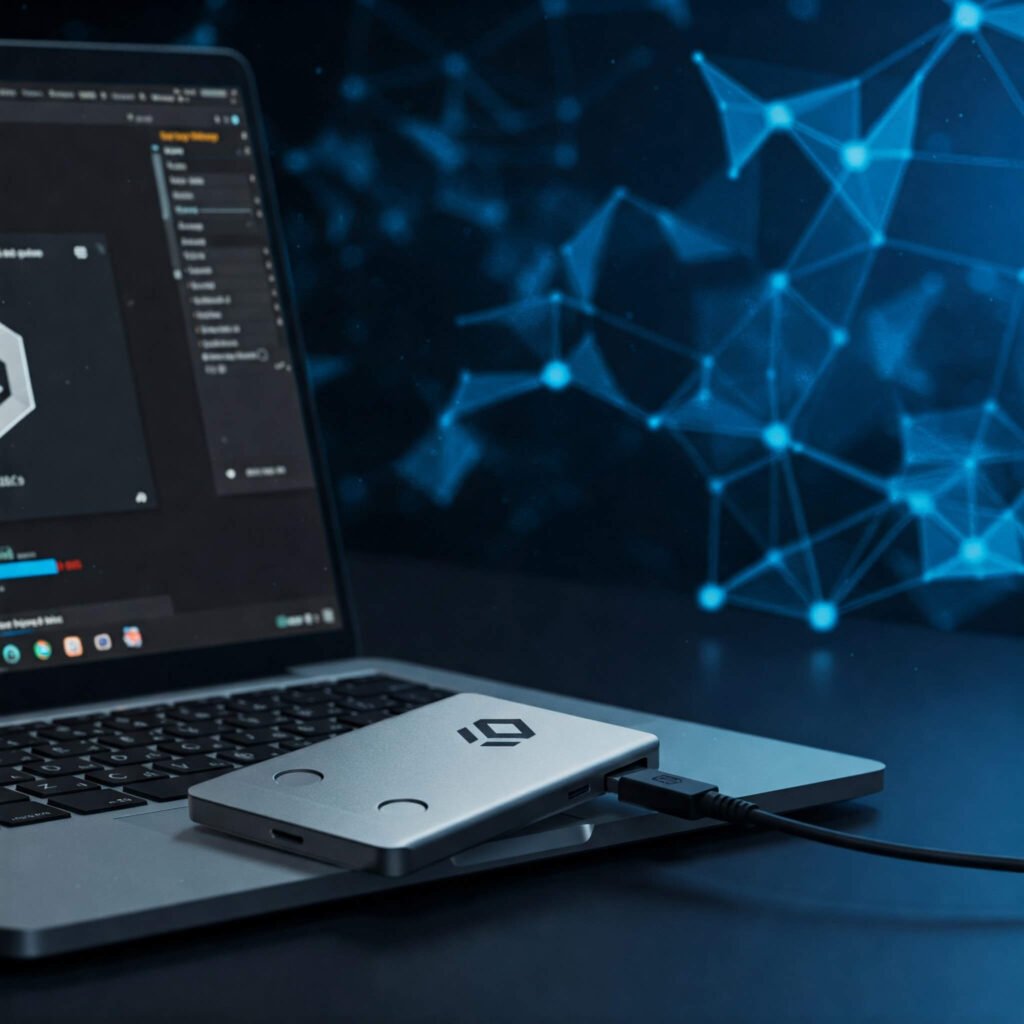 Hardware Wallet and Laptop