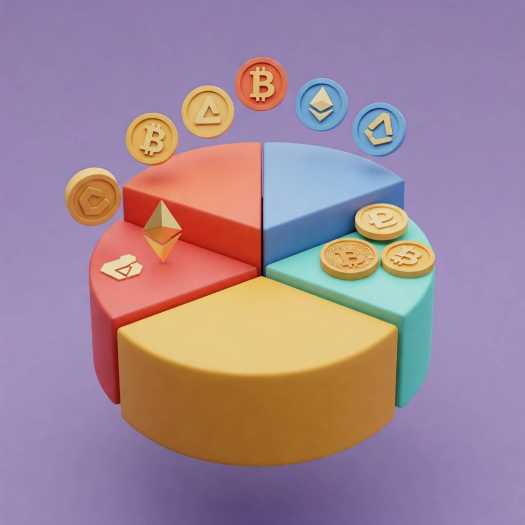 Diversified Crypto Portfolio Pie Chart