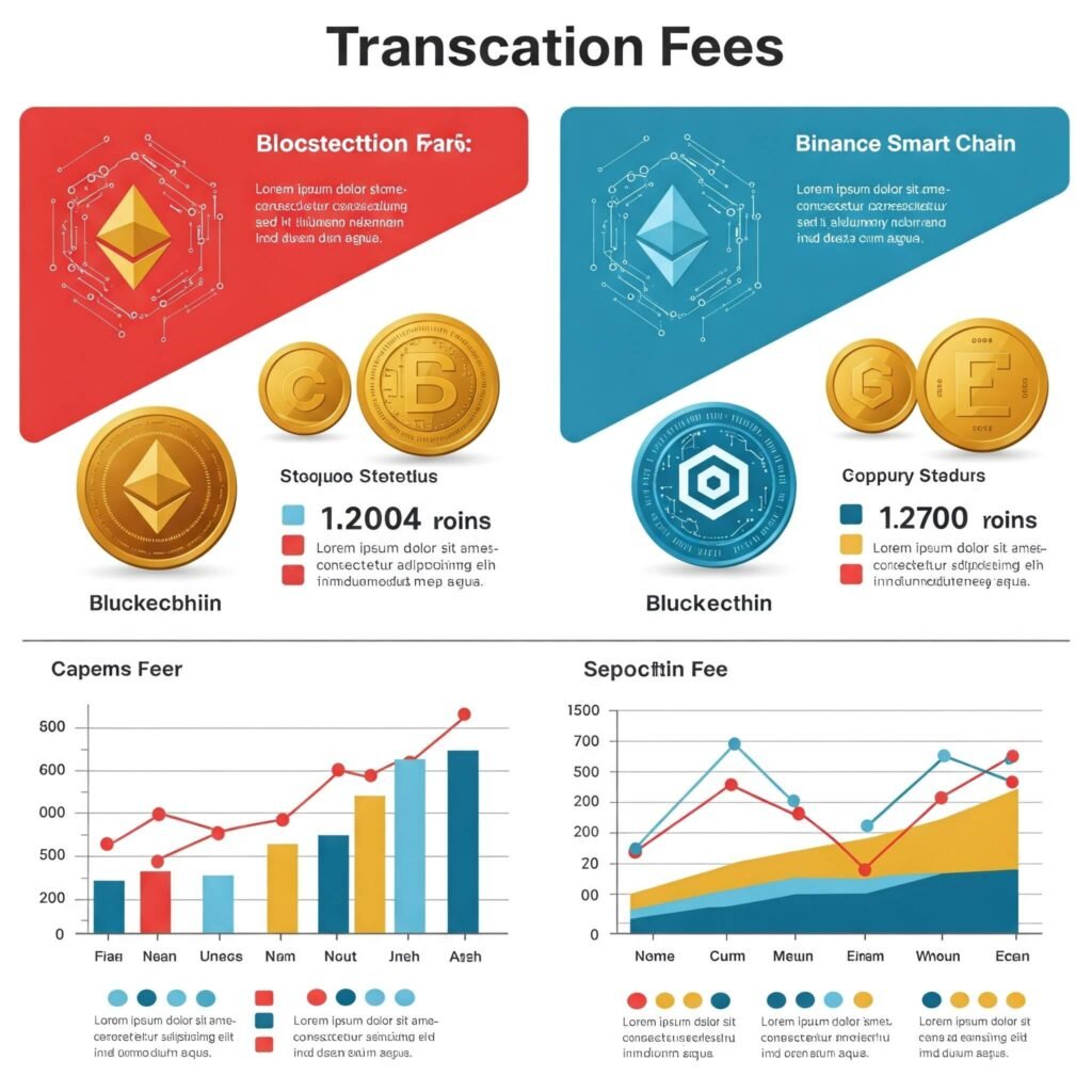 Blockchain Transaction Fee Comparison Infographic