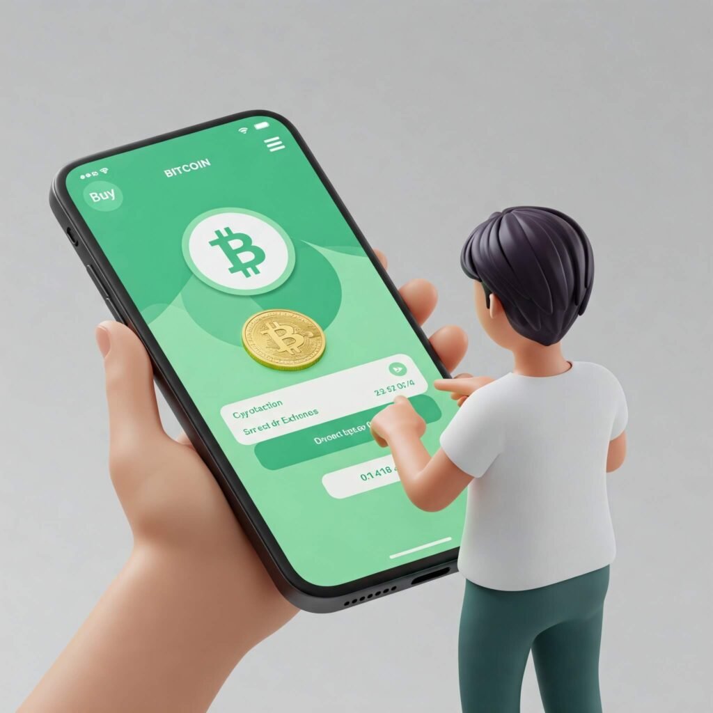 Buying Bitcoin on Mobile App