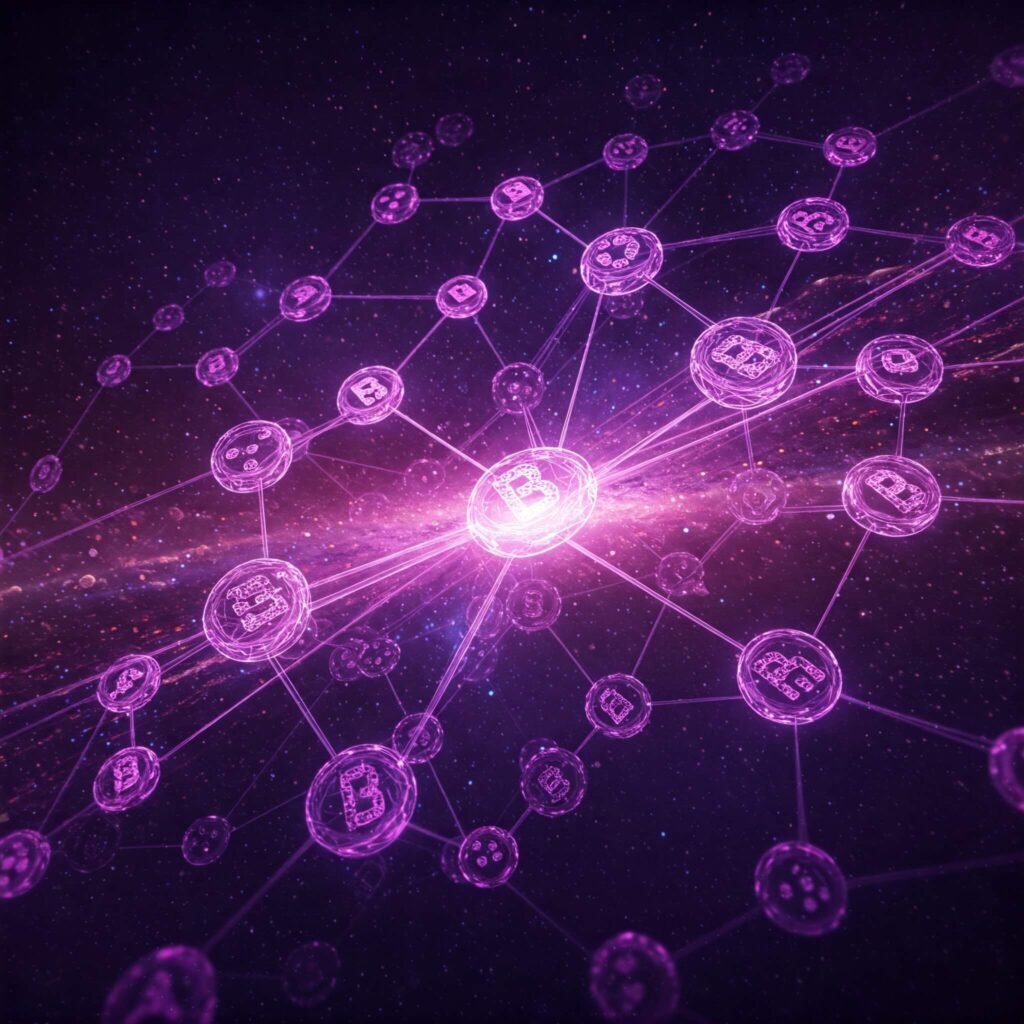 Cosmic Blockchain Galaxy
